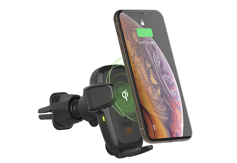 autosense_cd-vent_feature-image02 qi wireless charging a phone with the auto sense air vent mount, wireless charging phone mount