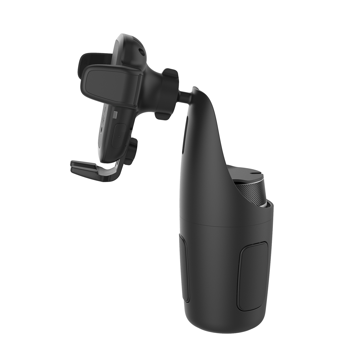 side view of the auto sense cup holder mount