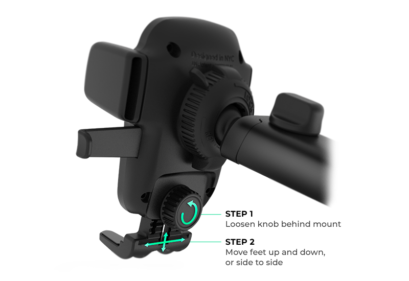 easy one touch 4 car mount bottom foot adjustment guide