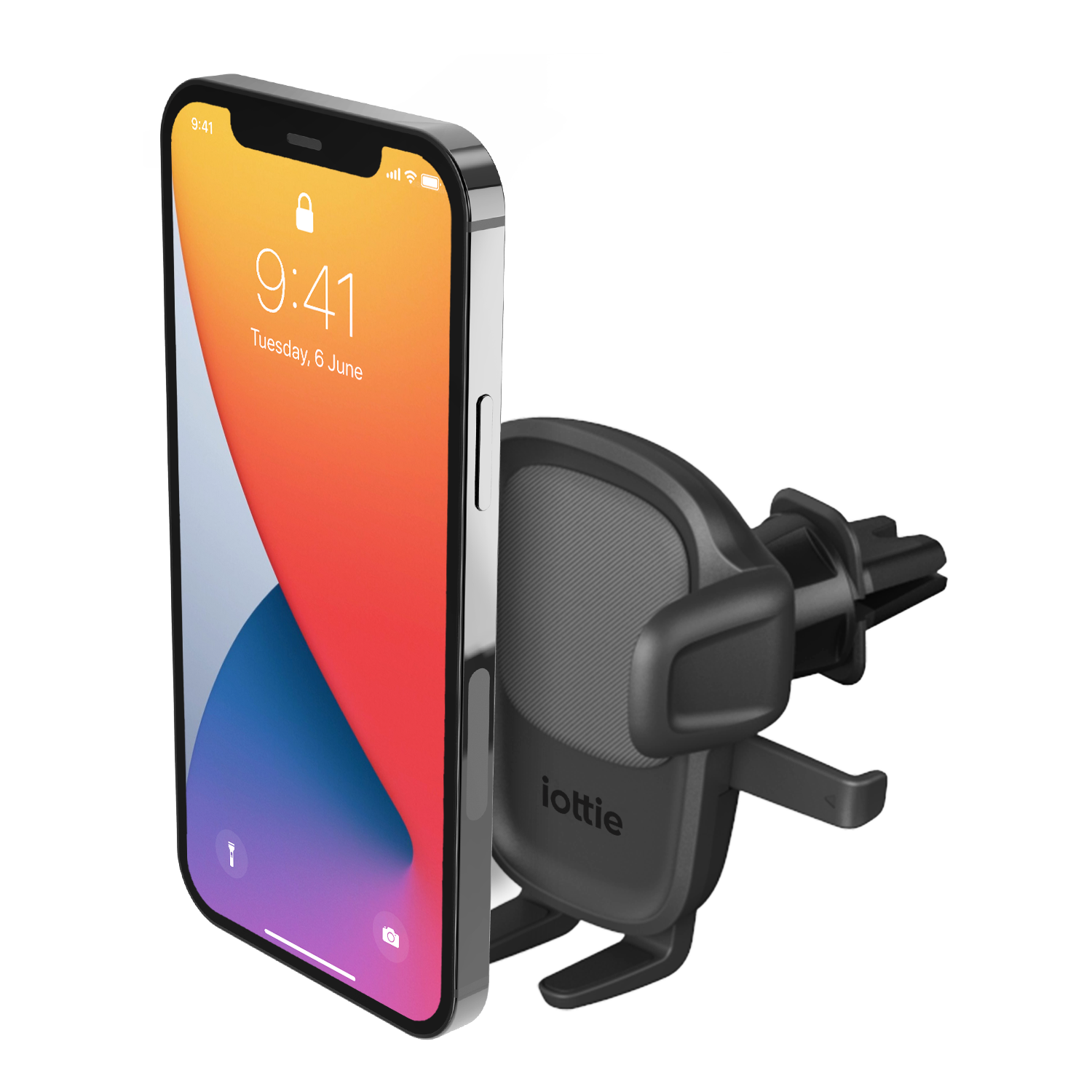 iPhone Mounted on the iOttie Easy One Touch 5 Air Vent Universal Car Mount Phone Holder