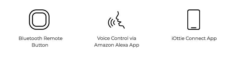 Aivo View Dash Cam controllable via bluetooth remote button, Alexa App, and iOttie connect app