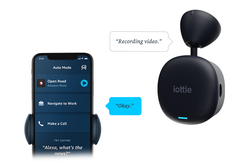 Aivo View dash cam working with Alexa Voice AI, custom Alexa commands