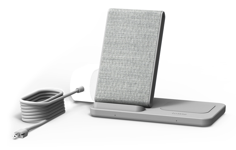 iottie.comion-wireless-duo-stand_lightgray_detail_whats-in-the-box iON Wireless Dio Stand in Light Gray, Power Adapter, and Cable