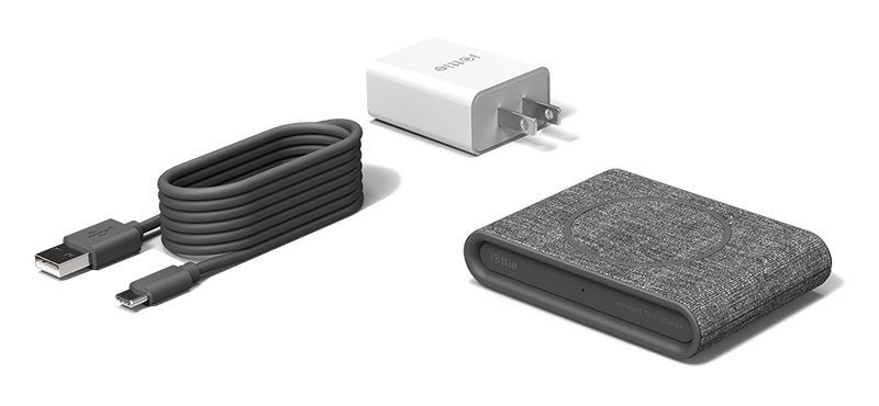 iottie.comionw-mini_ash_detail_whats-in-the-box iON Wireless Mini Charing Pad in Ash Include USB Cable & Power Adapter