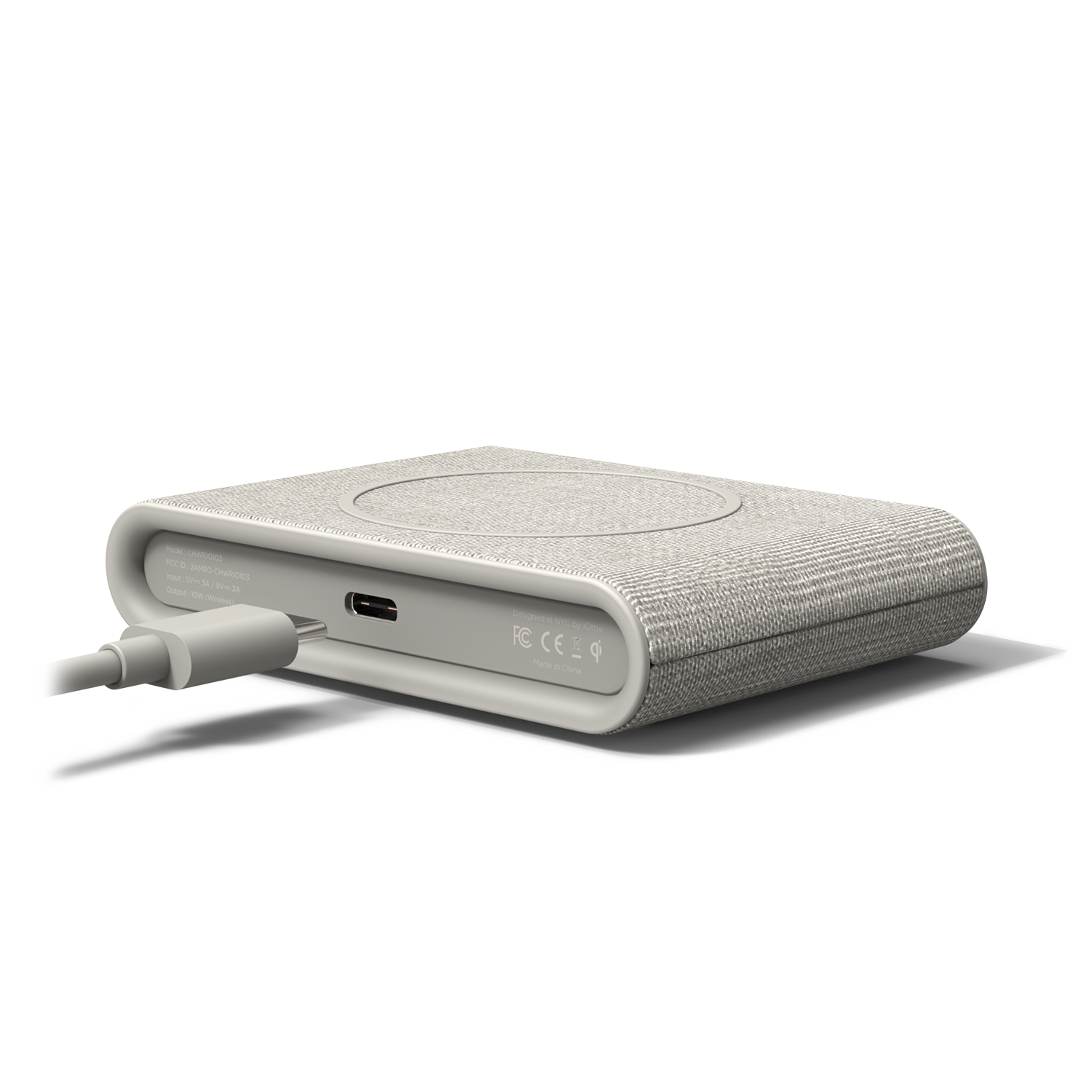 Rear View of the iON Wireless Mini Charging Pad in Ivory