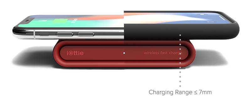 iON Wireless Mini in Ruby Fast-Charging Phone in Case