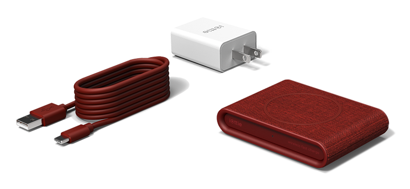 iottie.comionw-mini_ruby_detail_whats-in-the-box iON Wireless Mini Charging Pad in Ruby Includes Power Adapter & USB Cable
