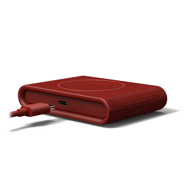 Rear View of the iON Wireless Mini Charging Pad in Ruby