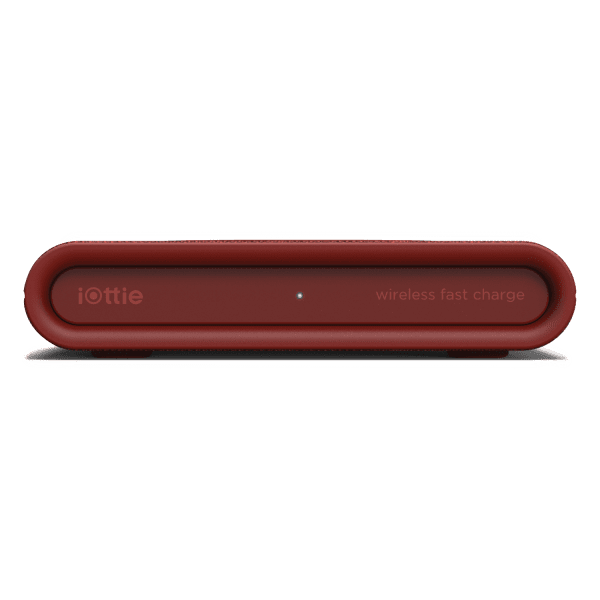 Front View of the iON Wireless Mini Charging Pad in Ruby