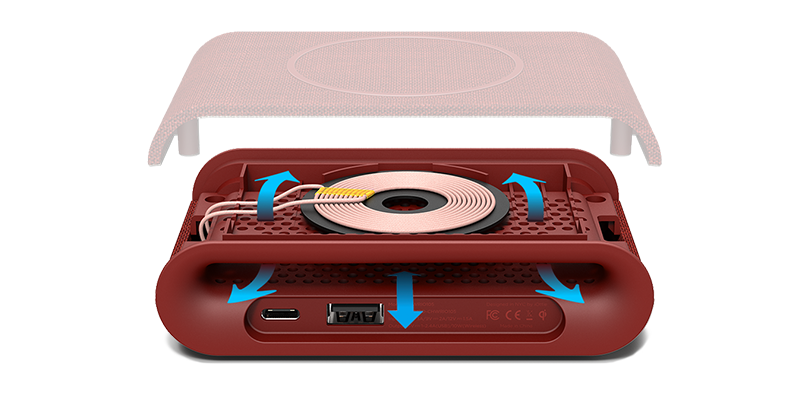 iottie.comionw-plus_ruby_detail_heat-ventilation iON Wireless Plus Charging Pad in Ruby Ventilation Demonstration