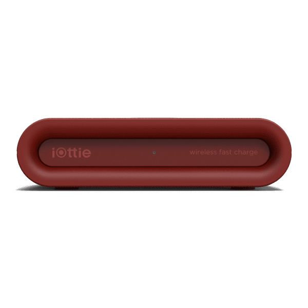 Front View of the iON Wireless Plus Charging Pad in Ruby