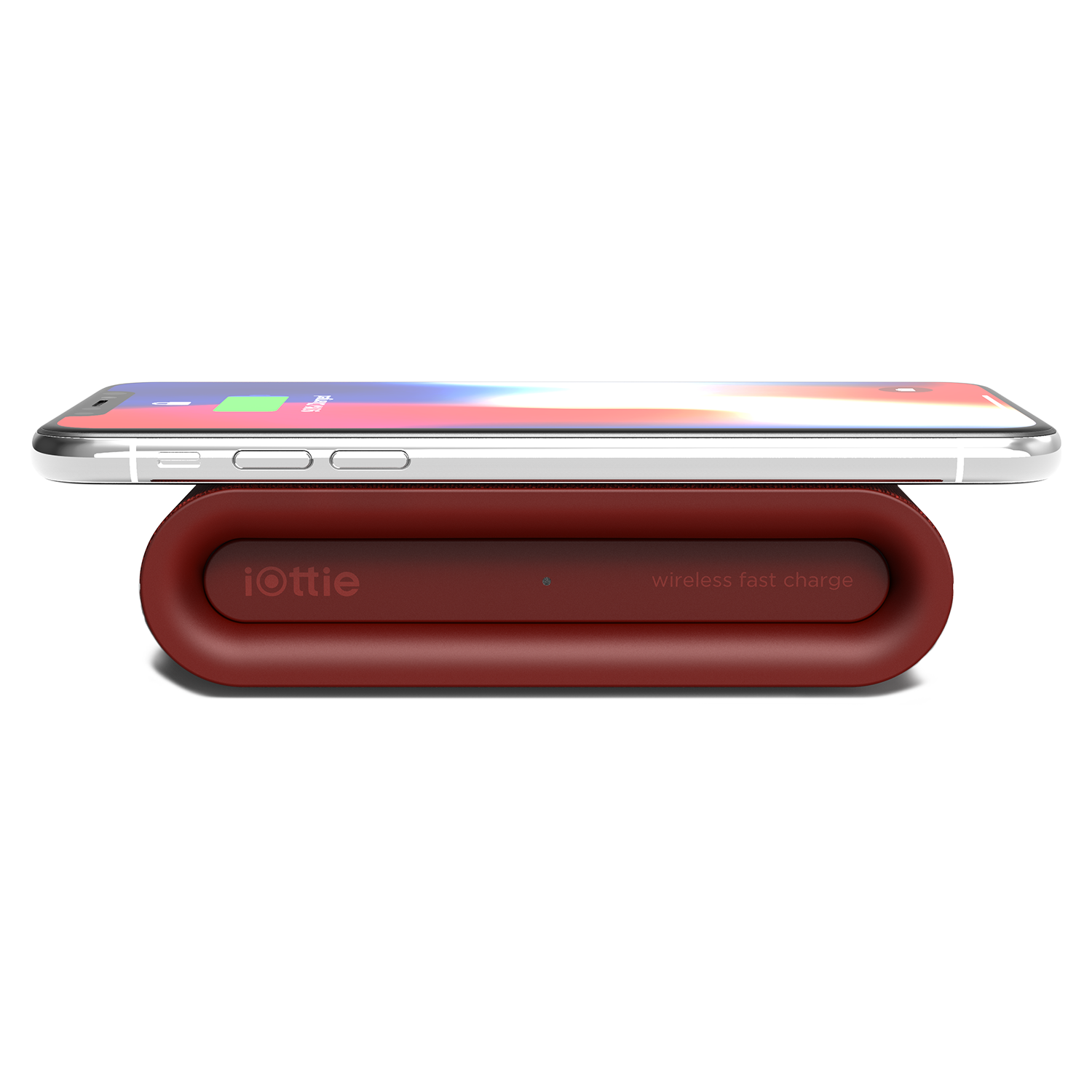iPhone Wirelessly Fast Charging on the iON Plus in Ruby