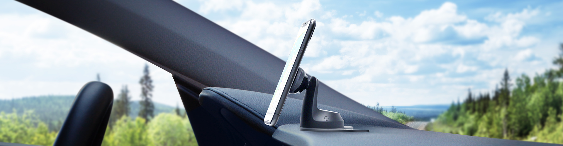 itap2_dash_detail-image00 iTap Magnetic 2 Phone Mount attached to vehicle dashboard