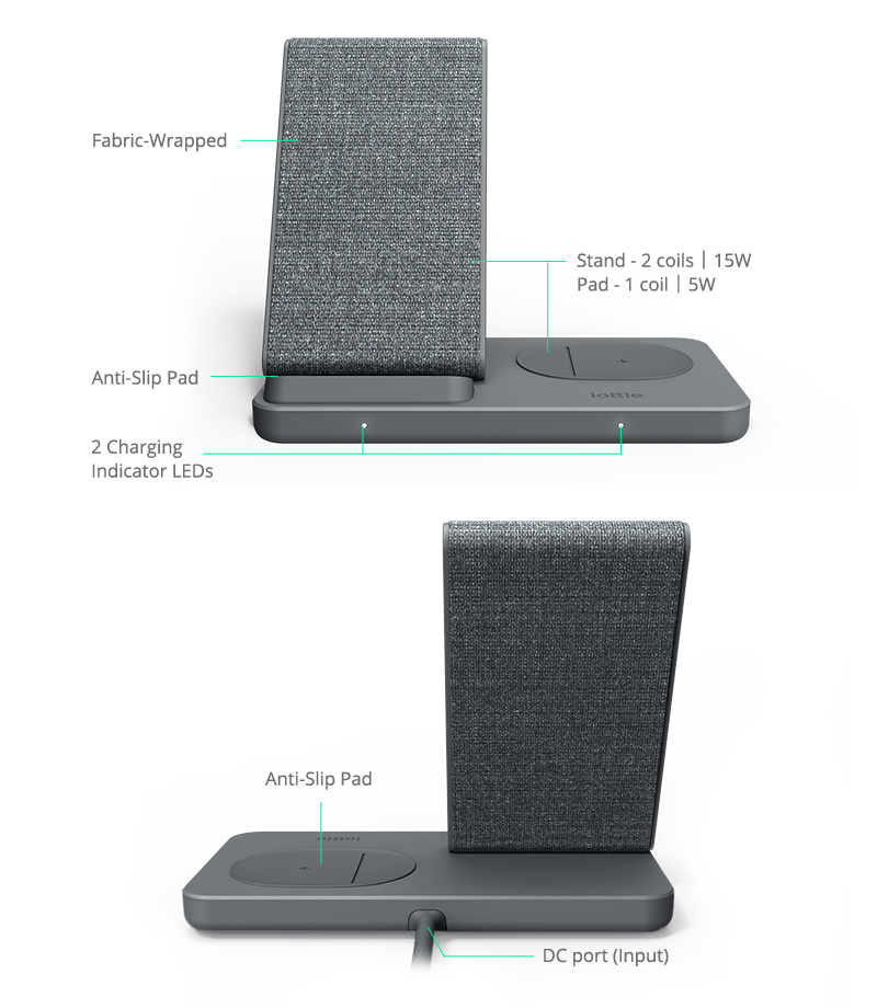 iON Wireless Duo Stand Made for Google, Dual Charging Stand Product Overview