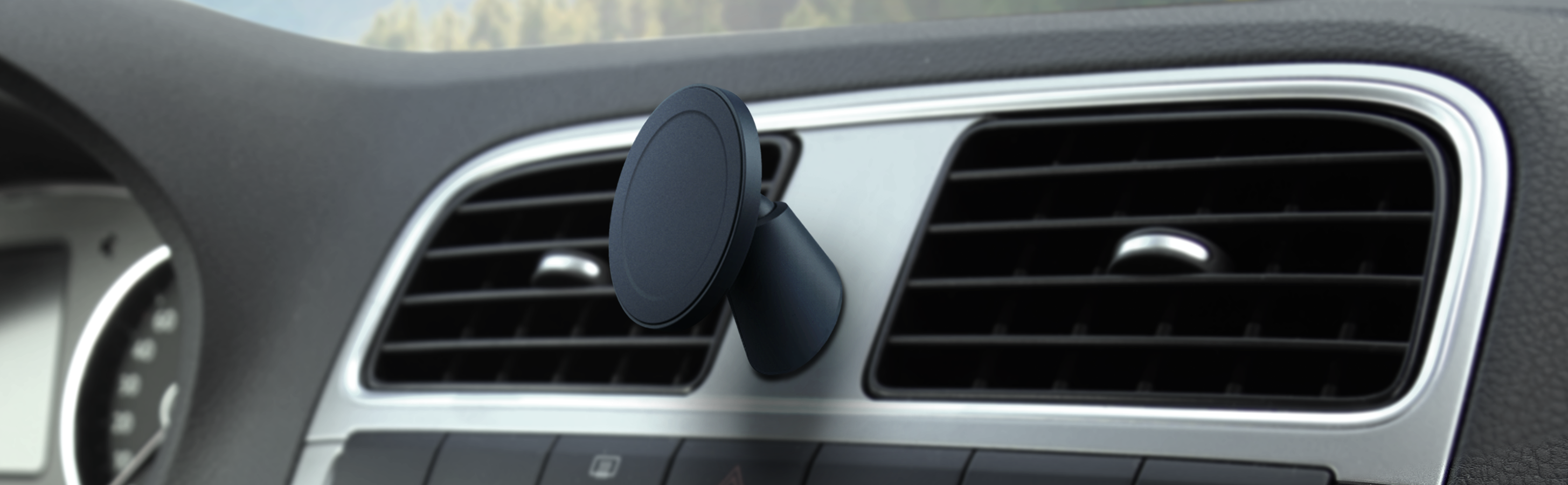 Velox Magnetic Flush Mount Car Phone Holder for MagSafe iPhones Mounted on Car Dash